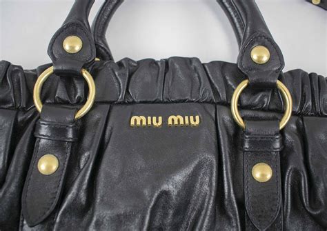 miu miu black leather tote bag|leather tote handbags.